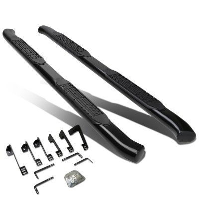 2004 GMC Sierra 2500 Crew Cab Nerf Bars Curved Black 4 Inches Oval