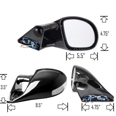 Dodge Neon 2000-2004 Side Mirrors Manual LED