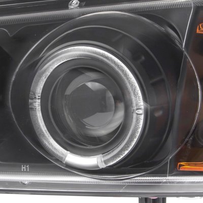 Chevy Silverado 2500 2003-2004 Black Projector Headlights and LED Bumper Lights