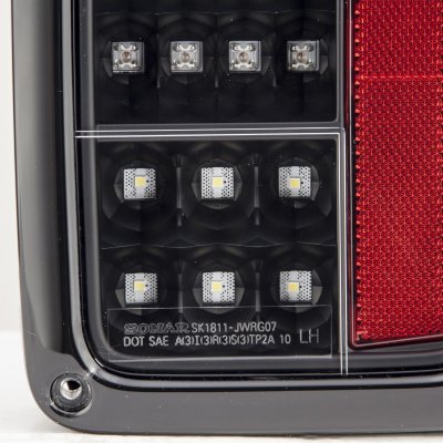 Jeep Wrangler JK 2007-2015 LED Tail Lights Black