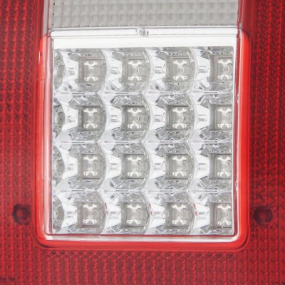 Jeep Wrangler YJ 1987-1995 LED Tail Lights Red and Clear