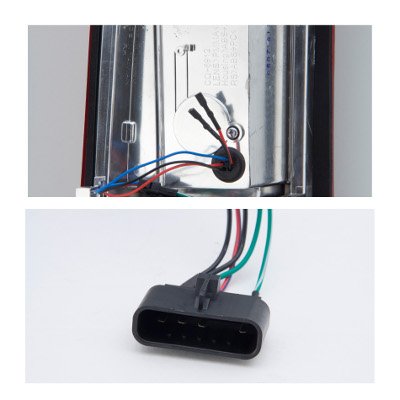 Chevy 2500 Pickup 1988-1998 LED Tail Lights Black Chrome