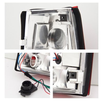 Chevy Tahoe 1995-1999 LED Tail Lights Black Chrome