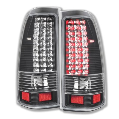 Chevy Silverado 2500 2003-2004 LED Tail Lights Black