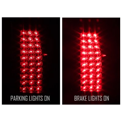 Chevy Silverado 2500 2003-2004 LED Tail Lights Black