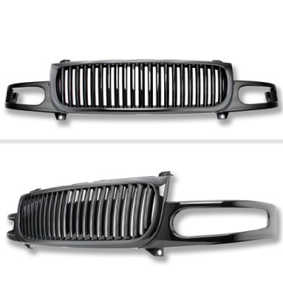GMC Yukon XL Denali 2001-2006 Black Grille and Smoked Headlights LED DRL Bumper Lights