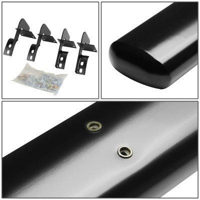 Ford F350 Super Duty SuperCab 1999-2007 Nerf Bars Black 5 Inches Oval