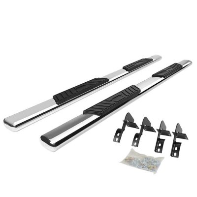 Ford F350 Super Duty Crew Cab 1999-2007 Nerf Bars Stainless 5 Inches Oval