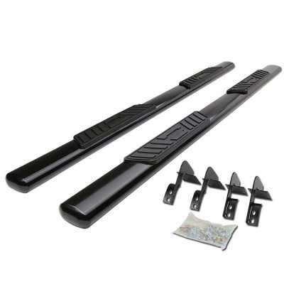 Ford F250 Super Duty Crew Cab 2011-2016 Nerf Bars Black 5 Inches Oval
