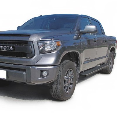 Topline 5" Aluminum Running Boards For Toyota Tundra CrewMax 2007-2021 - Matte Black