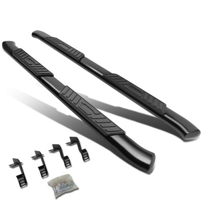 Ford F350 Super Duty SuperCab 1999-2007 Nerf Bars Curved Black 5 Inches Oval