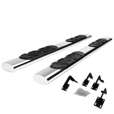 Ford F250 Super Duty Crew Cab 2011-2016 Nerf Bars Stainless 6 Inches Oval