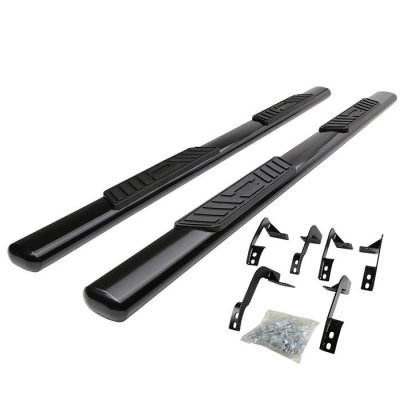 Dodge Ram 1500 Quad Cab 2009-2014 Nerf Bars Black 5 Inches Oval