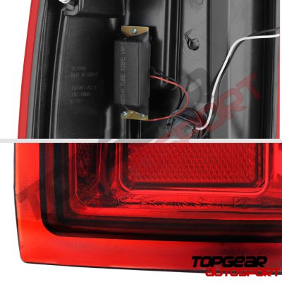 GMC Sierra 1500 2007-2013 Custom LED Tail Lights Red Clear