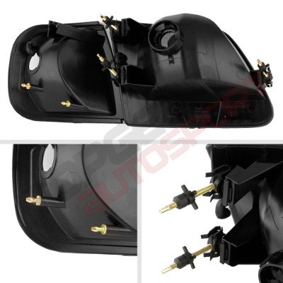 Ford Expedition 1997-2002 Clear Headlights Corner Lights and Red LED Tail Lights