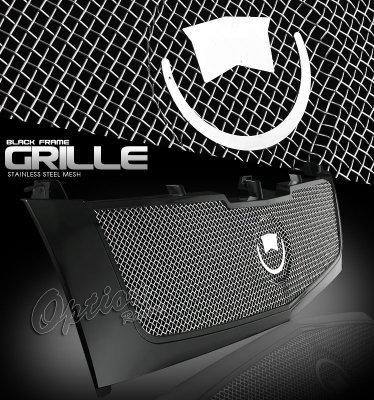 Cadillac Escalade 2002-2006 Black Stainless Steel Mesh Grille