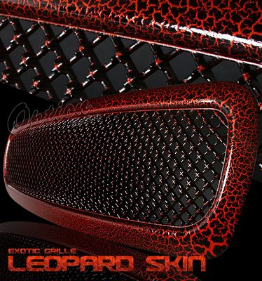 Dodge Durango 1998-2003 Red Leopard Skin Mesh Grille
