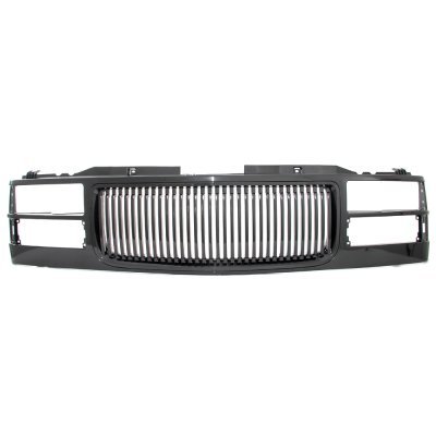 Chevy Tahoe 1995-1999 Black Grill Smoked LED Halo Projector Headlights Set