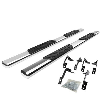 Dodge Ram 3500 Crew Cab 2010-2020 Nerf Bars Stainless 5 Inches Oval
