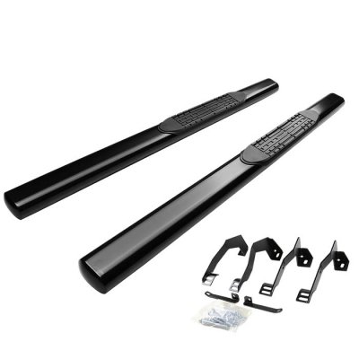 Dodge Ram 3500 Regular Cab 2003-2009 Nerf Bars Black 4 Inches Oval