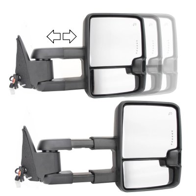 GMC Yukon 1992-1999 Power Towing Mirrors Clear LED Lights