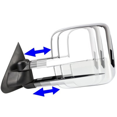 Ford F250 Light Duty 2000-2003 Chrome Towing Mirrors Power