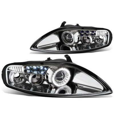Lexus SC300 1992-1999 Clear Halo Projector Headlights with LED Daytime Running Lights