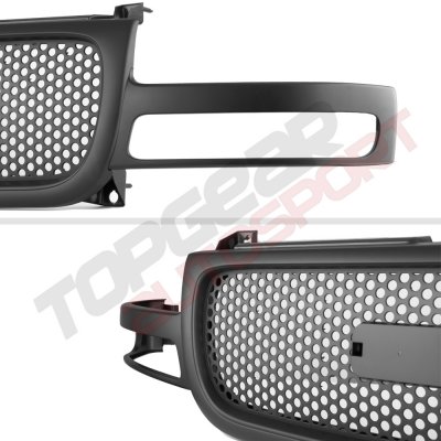GMC Yukon 2000-2006 Black Front Grille Punch Style