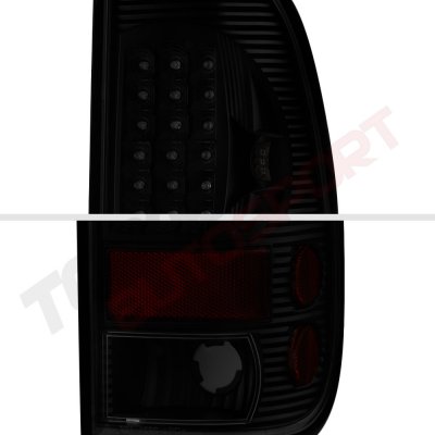 Ford F250 Super Duty 1999-2007 LED Tail Lights Black Smoked