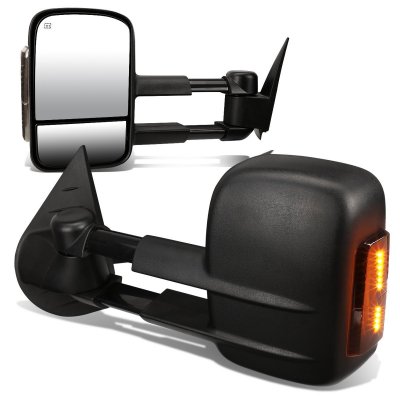 Chevy Avalanche 2007-2013 Power Heated Towing Mirrors Smoked Turn Signal Lights