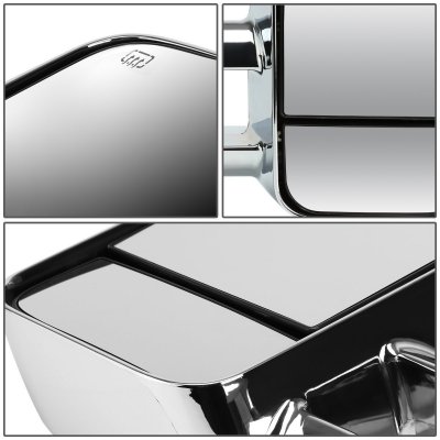 Chevy Silverado 2500HD 2007-2014 Chrome Power Heated Towing Mirrors with Turn Signal Lights