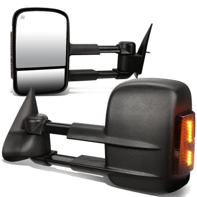 Chevy Silverado 2500HD 2001-2002 Towing Mirrors Power Heated Smoked LED Signal Lights
