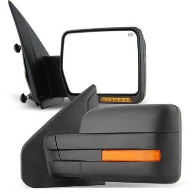 Power Operated & Heated Mirror With Turn Signal on Housing With Chrome Finish Cover Parts Link #: FO1321334 Manual Folding Passenger Side Mirror for 2007-2008 F-150 