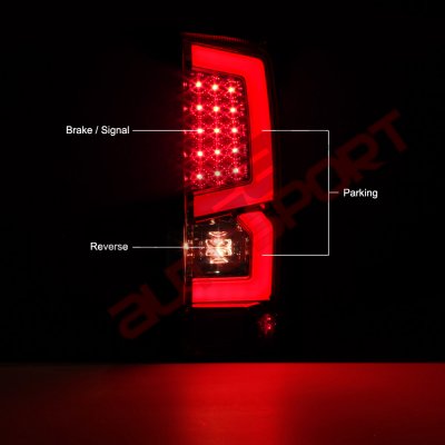 GMC Sierra 2500HD 2015-2019 Smoked Custom LED Tail Lights