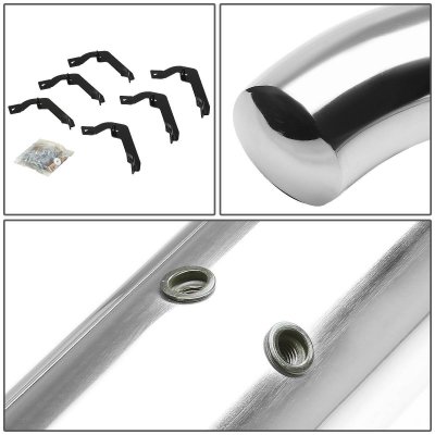 Chevy Silverado 1500 Extended Cab 2007-2014 Nerf Bars Curved Stainless Steel