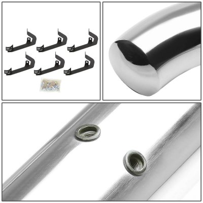 GMC Sierra 1500 Crew Cab 2007-2013 Nerf Bars Curved Stainless Steel