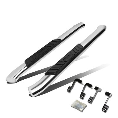 Dodge Ram 2500 Regular Cab 2010-2017 Nerf Bars Curved Stainless 5 Inches Oval