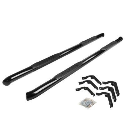 Chevy Silverado 1500 Extended Cab 2007-2014 Nerf Bars Curved Black