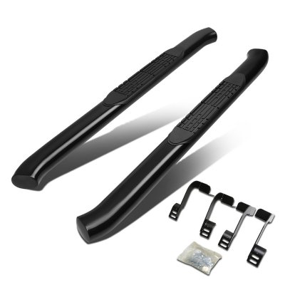 Dodge Ram 3500 Regular Cab 2010-2017 Nerf Bars Curved Black 4 Inches Oval