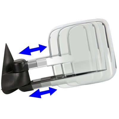 Chevy 1500 Pickup 1988-1998 Chrome Power Towing Mirrors