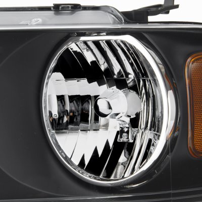 Ford F150 2004-2008 Black Euro Headlights