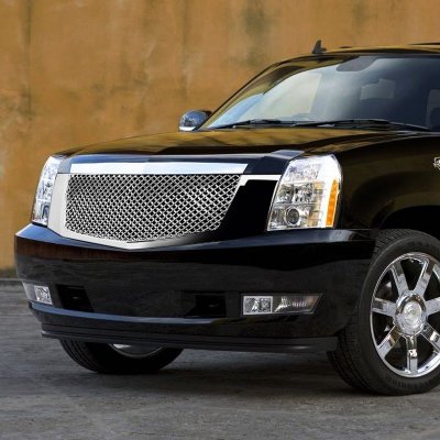 Chrome Mesh Front Grille Guard For 2007-2014 Cadillac Escalade & EXT