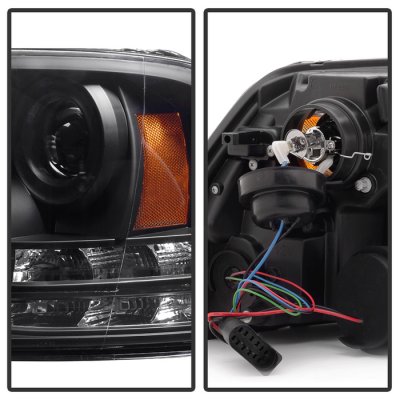Dodge Ram 2013-2018 Black HID Projector Headlights Tube DRL