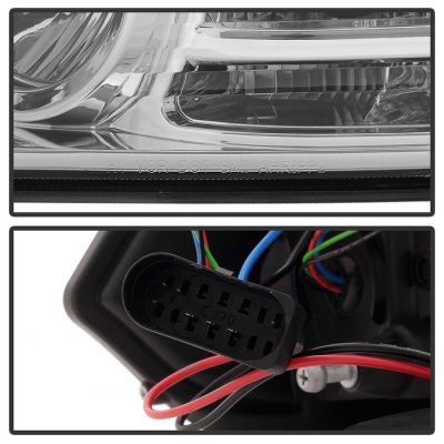 Dodge Ram 2013-2017 Clear HID Projector Headlights Tube DRL