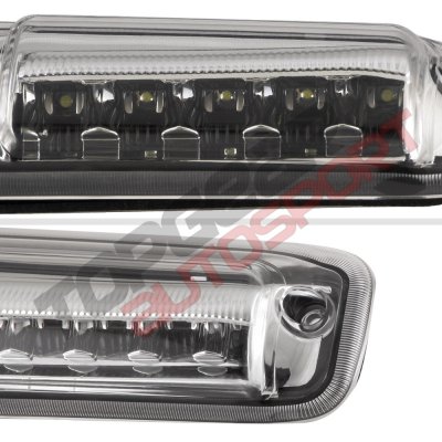 Chevy Silverado 2500HD 2001-2006 Clear Full LED Third Brake Light with Cargo Light