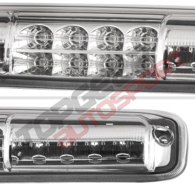 Chevy Silverado 3500 2001-2006 Clear Full LED Third Brake Light with Cargo Light