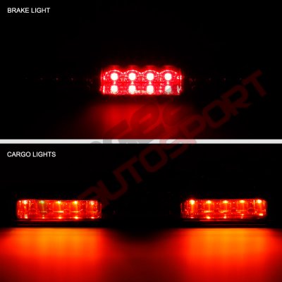 Chevy Silverado 2500HD 2001-2006 Red Full LED Third Brake Light with Cargo Light