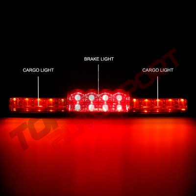 Chevy Silverado 2500HD 2001-2006 Red Full LED Third Brake Light with Cargo Light