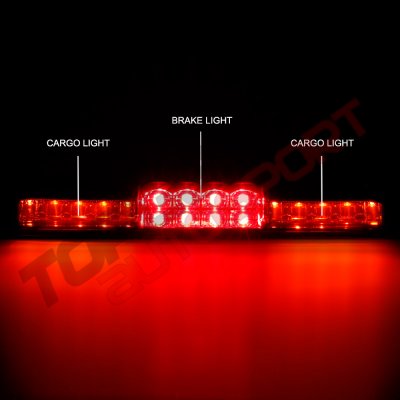 Chevy Silverado 3500 2001-2006 Red Full LED Third Brake Light with Cargo Light