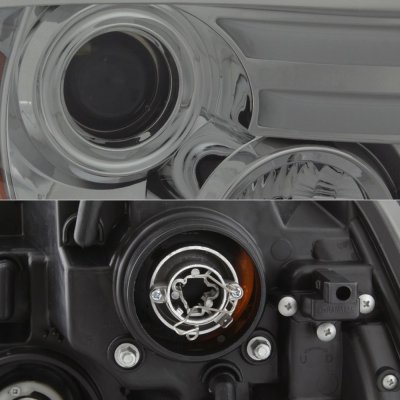 Dodge Ram 3500 2013-2018 Smoked Projector Headlights Tube DRL